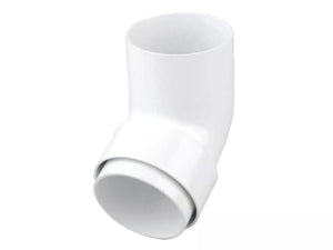 Osma Roundline Offset Bend Spigot White 68mm