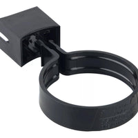 Osma Roundline Pipe Socket Bracket Black 68mm