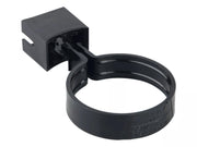 Osma Roundline Pipe Socket Bracket Black 68mm