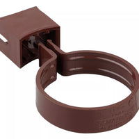 Osma Roundline Pipe Socket Bracket Brown 68mm