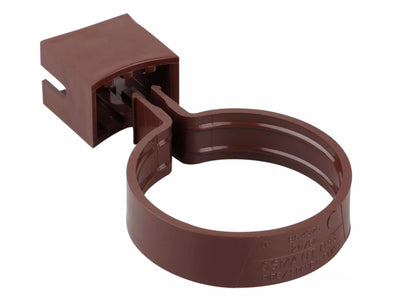 Osma Roundline Pipe Socket Bracket Brown 68mm
