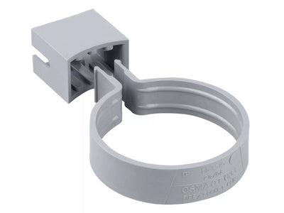 Osma Roundline Pipe Socket Bracket Grey 68mm