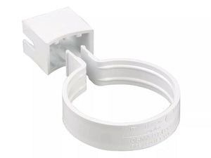 Osma Roundline Pipe Socket Bracket White 68mm