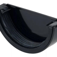 Osma Roundline Gutter Stopend External Black 112mm