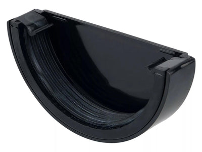 Osma Roundline Gutter Stopend External Black 112mm