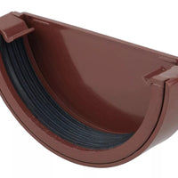 Osma Roundline Gutter Stopend External Brown 112mm
