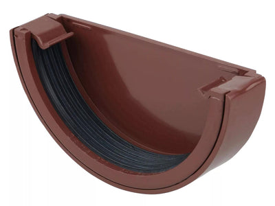 Osma Roundline Gutter Stopend External Brown 112mm
