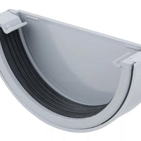 Osma Roundline Gutter Stopend External Grey 112mm