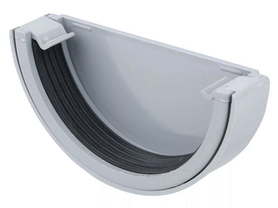 Osma Roundline Gutter Stopend External Grey 112mm