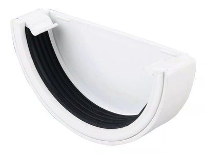 Osma Roundline Gutter Stopend External White 112mm