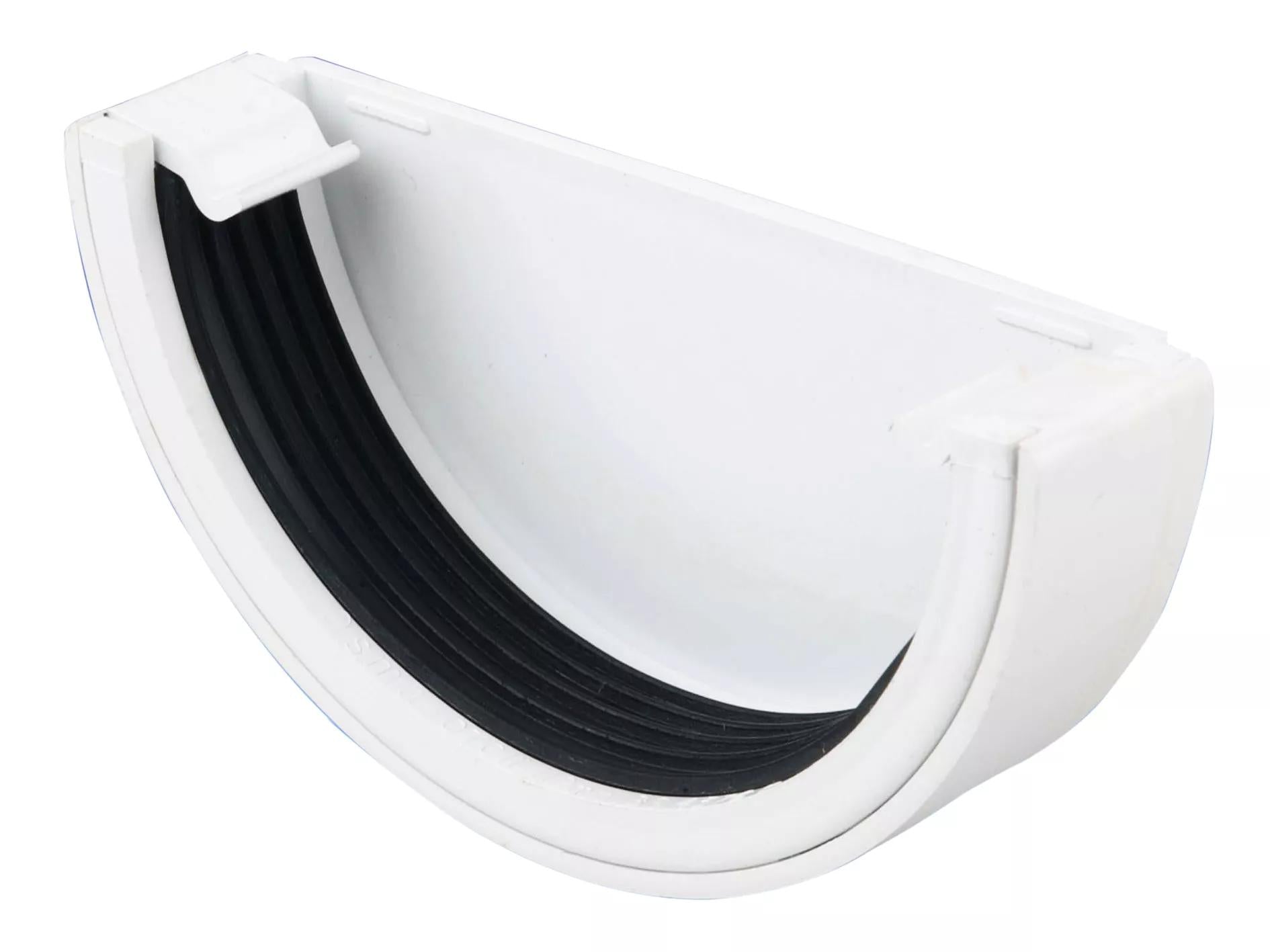 Osma Roundline Gutter Stopend External White 112mm