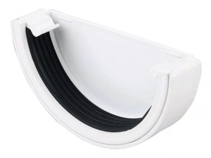 Osma Roundline Gutter Stopend External White 112mm