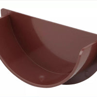 Osma Roundline Gutter Stopend Internal Brown 112mm
