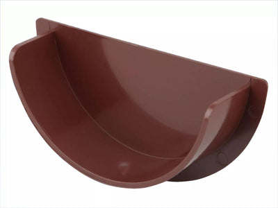 Osma Roundline Gutter Stopend Internal Brown 112mm