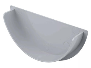 Osma Roofline Gutter Stopend Internal Grey 150mm
