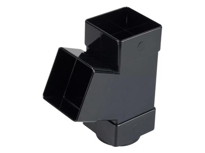 Osma Squareline Pipe Branch 67.5° Black 61mm