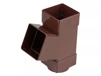 Osma Squareline Pipe Branch 67.5° Brown 61mm