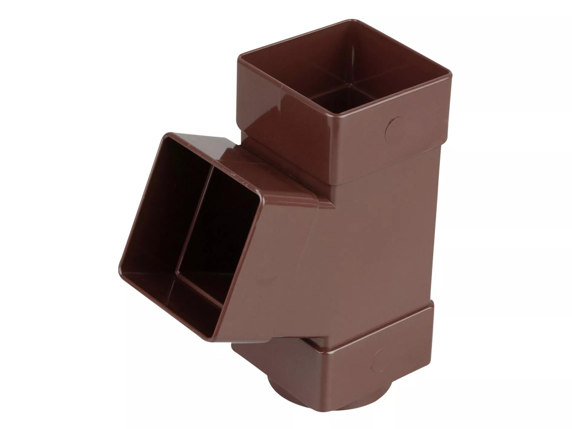 Osma Squareline Pipe Branch 67.5° Brown 61mm