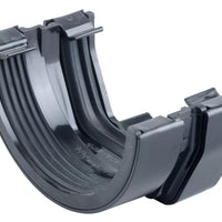 Osma Squareline Conn-Roundline Gutter Black 100mm