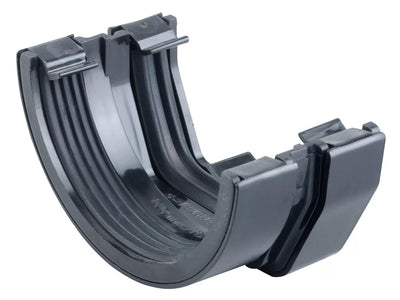Osma Squareline Conn-Roundline Gutter Black 100mm