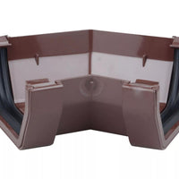 Osma Squareline Gutter Angle 45° Brown 100mm