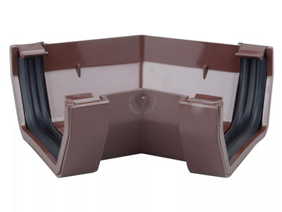 Osma Squareline Gutter Angle 45° Brown 100mm