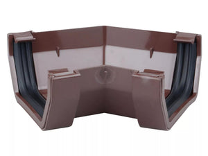 Osma Squareline Gutter Angle 45° Brown 100mm