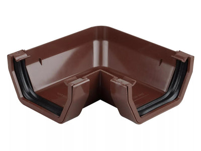 Osma Squareline Gutter Angle 90° Brown 100mm
