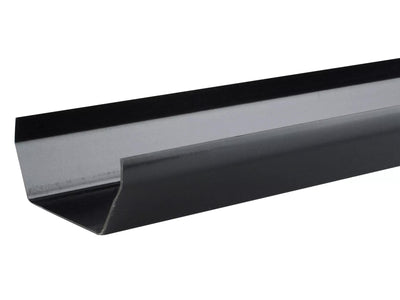 Osma Squareline Gutter 4 Metre Black 100mm