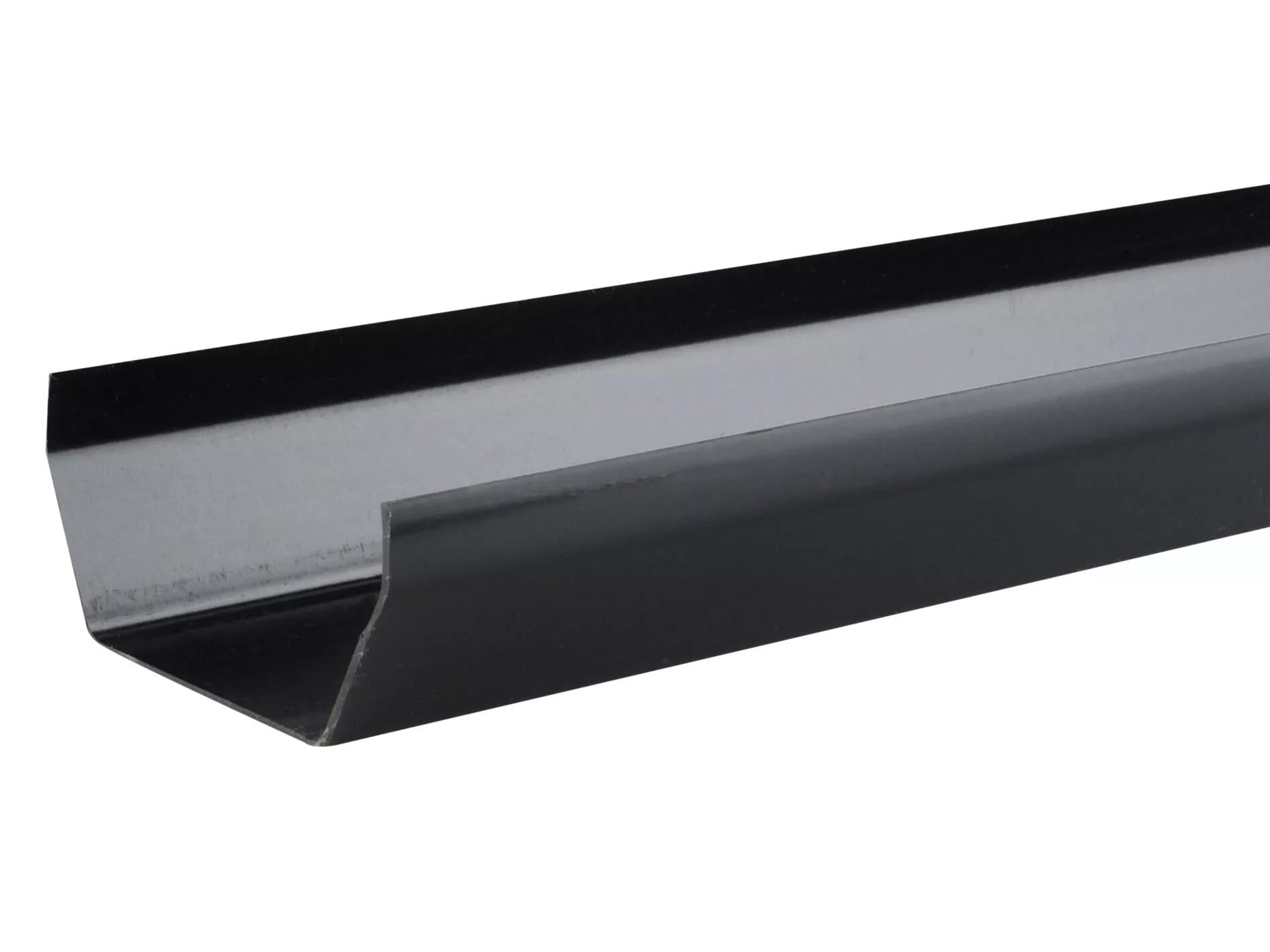 Osma Squareline Gutter 4 Metre Black 100mm