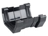 Osma Squareline Gutter Union Black 100mm