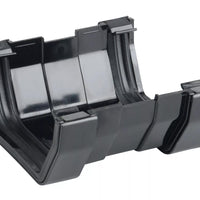 Osma Squareline Gutter Union Black 100mm