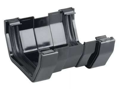 Osma Squareline Gutter Union Black 100mm