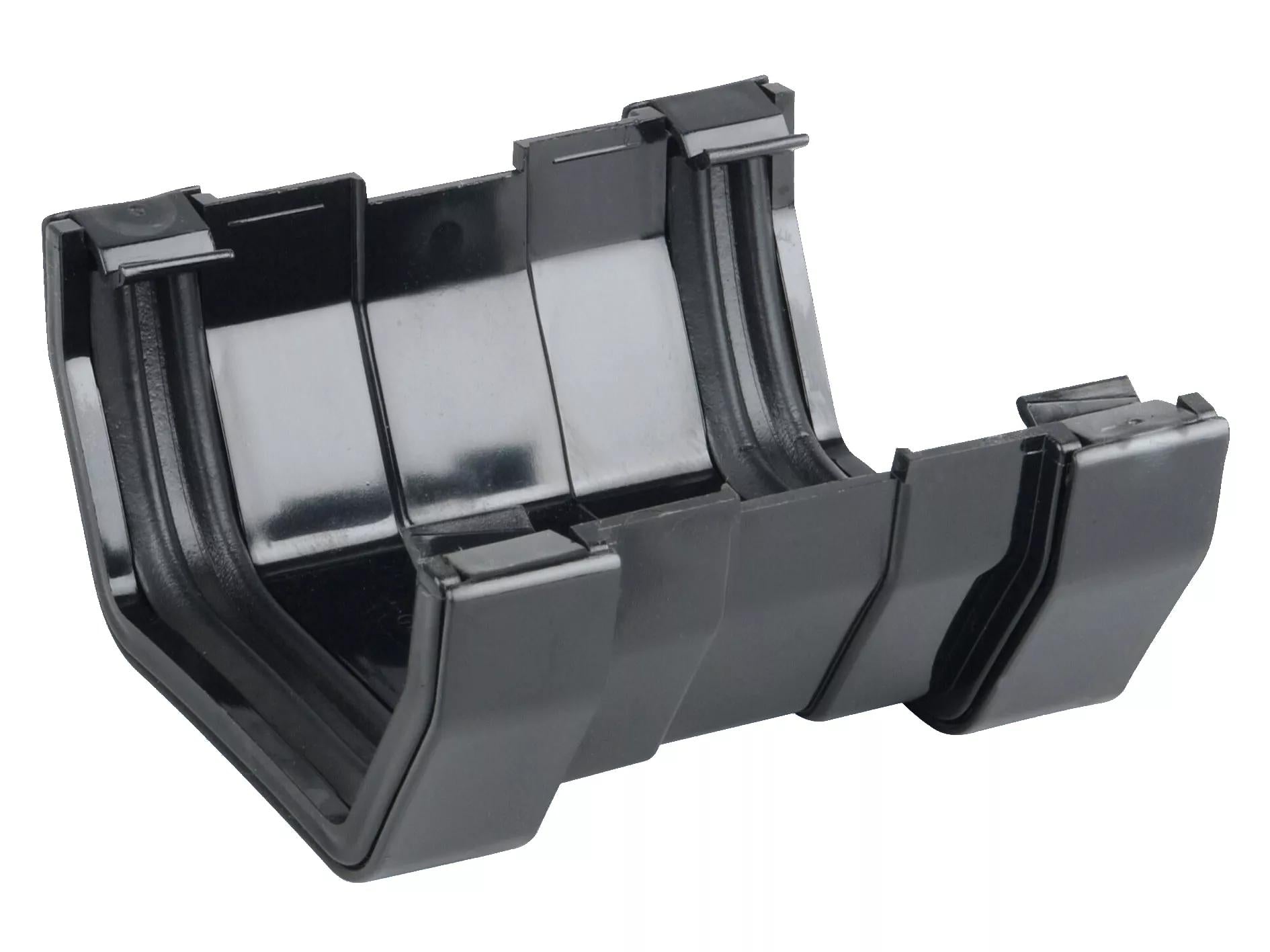 Osma Squareline Gutter Union Black 100mm