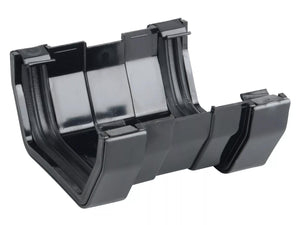 Osma Squareline Gutter Union Black 100mm