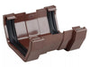 Osma Squareline Gutter Union Brown 100mm