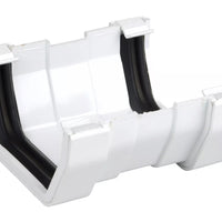 Osma Squareline Gutter Union White 100mm