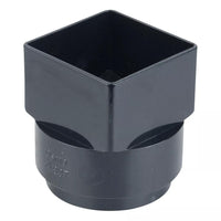 Osma Squareline Outlet Adaptor Round Black 61mm