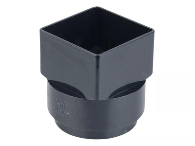 Osma Squareline Outlet Adaptor Round Black 61mm