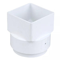 Osma Squareline Outlet Adaptor Round White 61mm