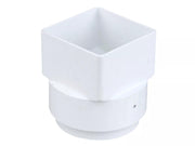 Osma Squareline Outlet Adaptor Round White 61mm