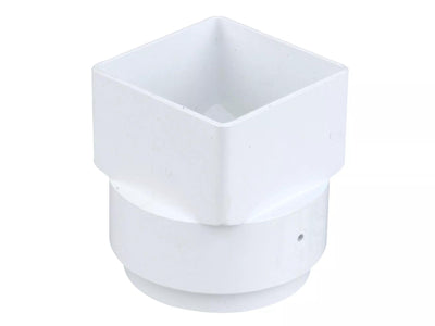 Osma Squareline Outlet Adaptor Round White 61mm