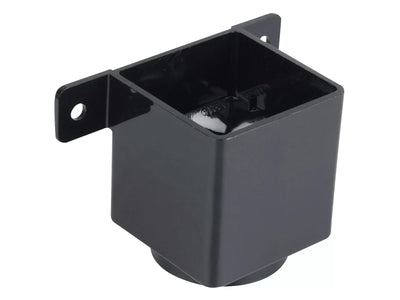 Osma Squareline Pipe Connector & Brackt Black 61mm