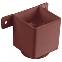 Osma Squareline Pipe Connector & Brackt Brown 61mm