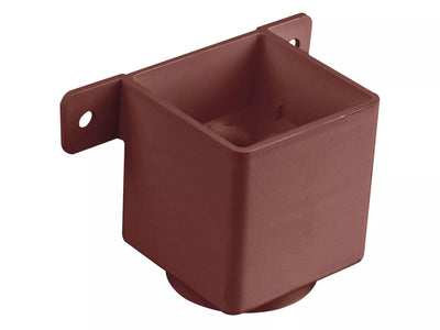 Osma Squareline Pipe Connector & Brackt Brown 61mm