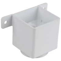 Osma Squareline Pipe Connector & Brackt White 61mm