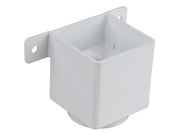 Osma Squareline Pipe Connector & Brackt White 61mm