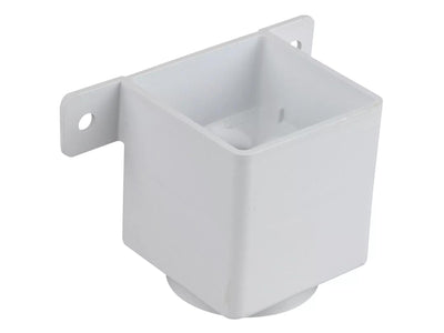 Osma Squareline Pipe Connector & Brackt White 61mm