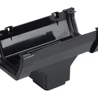 Osma Squareline Running Outlet Black 100mm