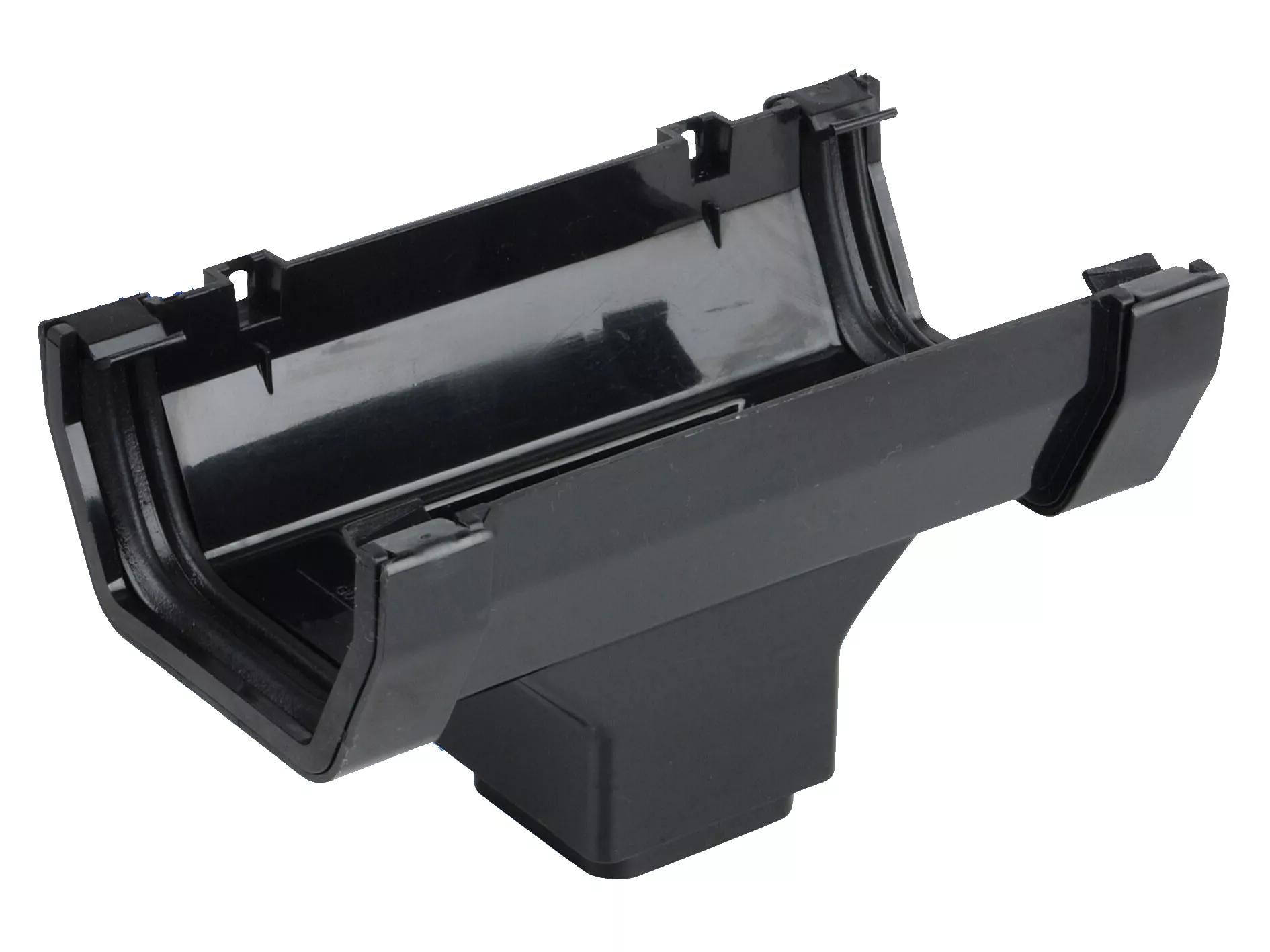 Osma Squareline Running Outlet Black 100mm